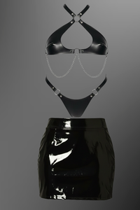Vinyl Mini Skirt & Molly Set