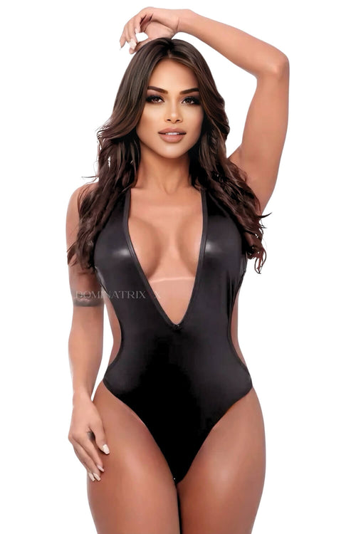 Bodysuit & Double-Ring Lariat Collar Set