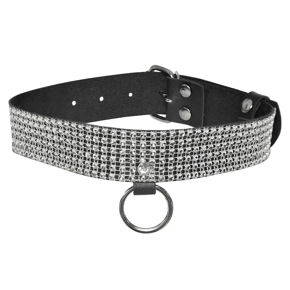 Choker Strass com Argola - Dominatrixxx