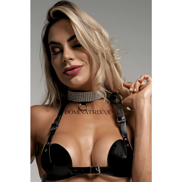 Choker Strass com Argola - Dominatrixxx