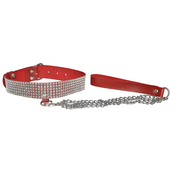 Choker Strass com Guia - Dominatrixxx