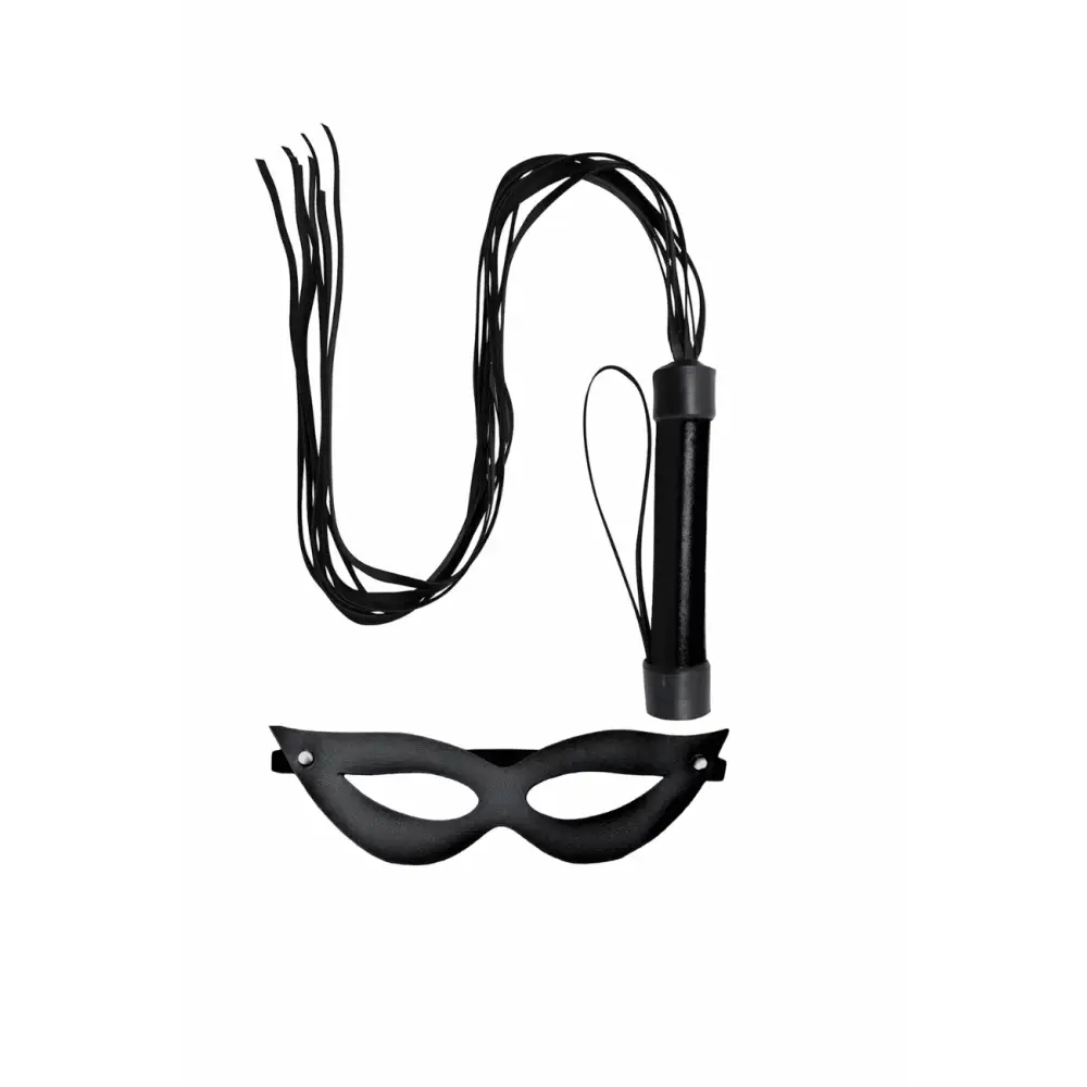 Kit Chicote 80cm e Máscara - Dominatrixxx