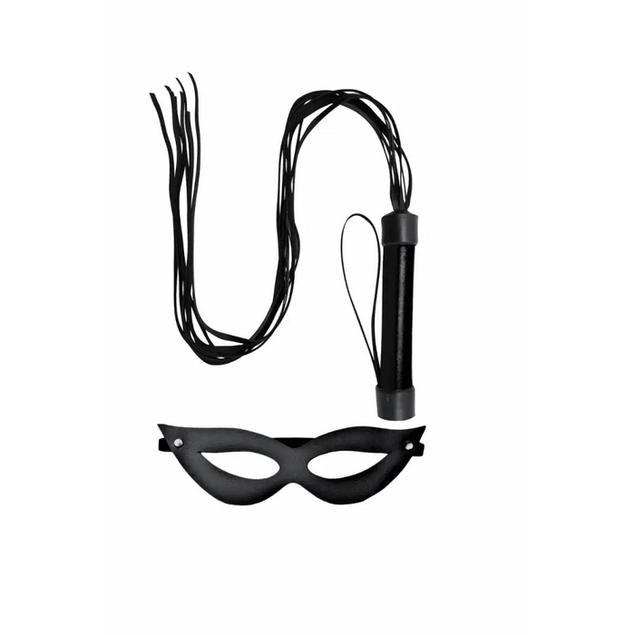 Kit Chicote 80cm e Máscara - Dominatrixxx