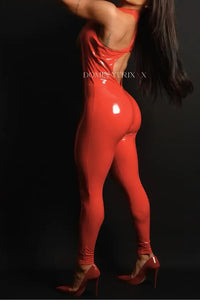Mono tipo catsuit de vinilo Domme-X