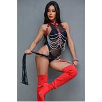 Set Flórida Harness Tókio Body e Flogger Milos - P / Tamanho Único - ajustável
