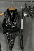 Conjunto de Body de Vinilo Felina y Accesorios Dominatrix