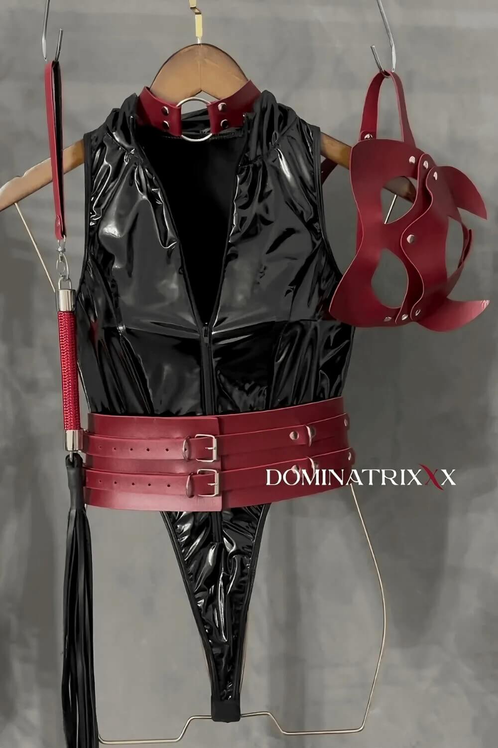 Seductive Red Vinyl Fetish Kit