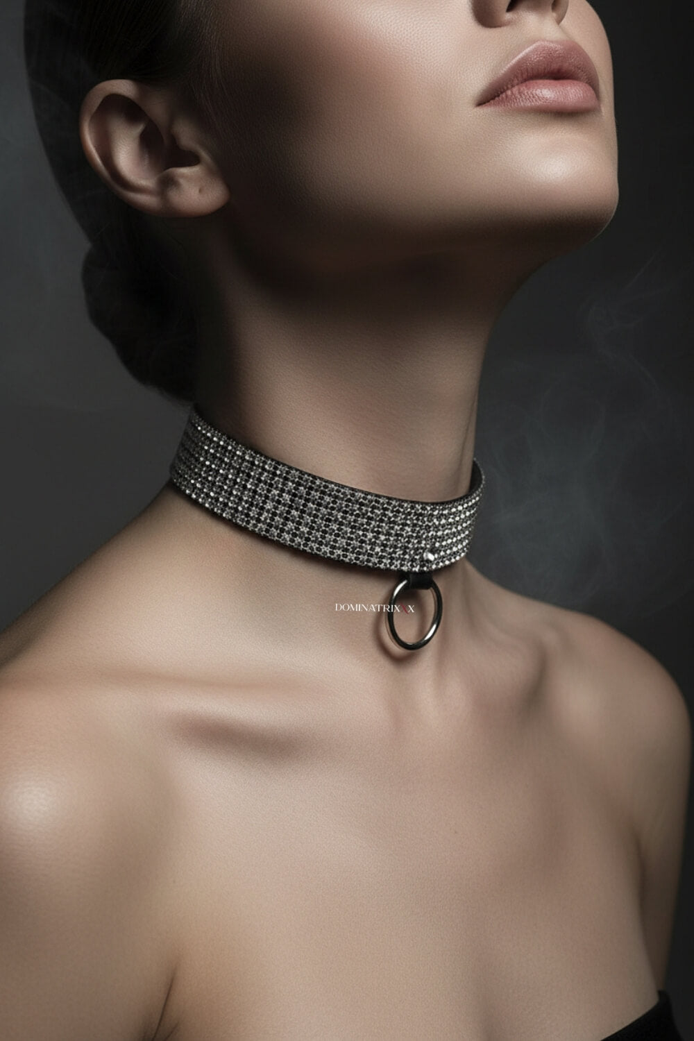 Strass Choker with Ring