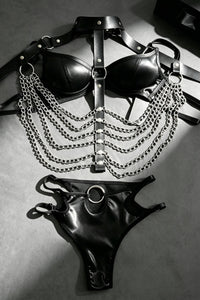 Top, Hot Pants & Chain Accessory Set