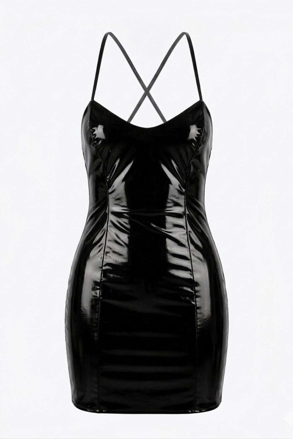 Vinyl Strappy Mini Dress London