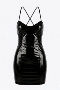 Vinyl Strappy Mini Dress London