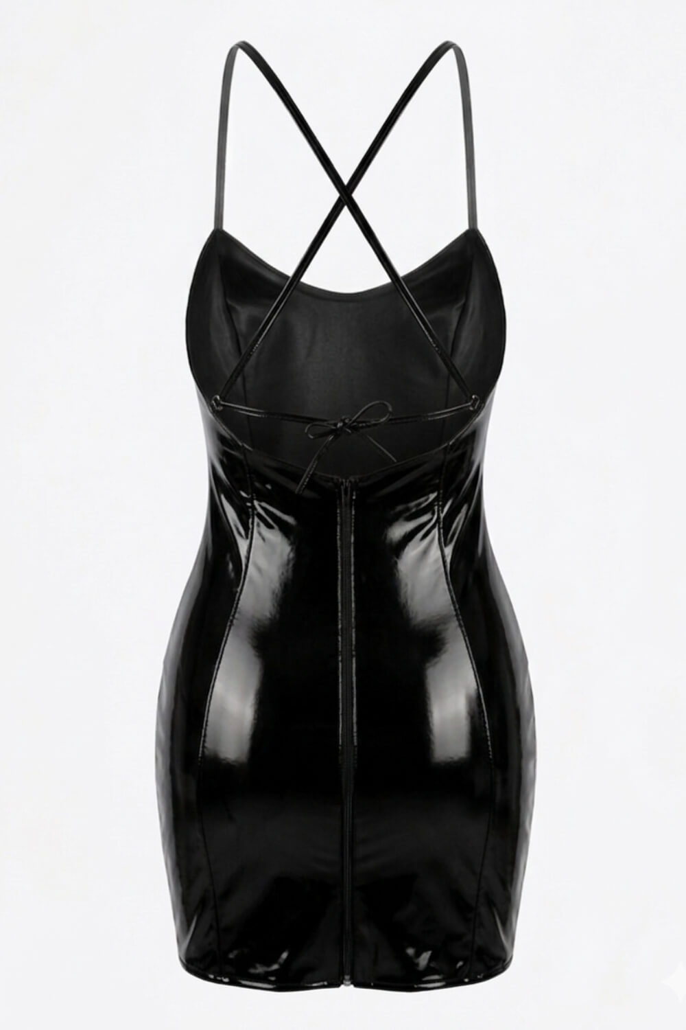 Vinyl Strappy Mini Dress London