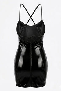 Vinyl Strappy Mini Dress London