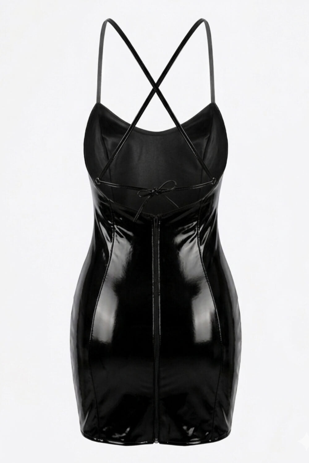 Vinyl Strappy Mini Dress London