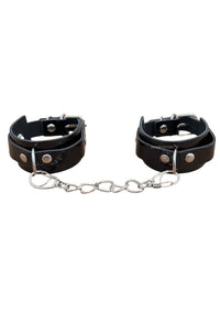 Vinyl Wrist Cuffs with Removable Chains