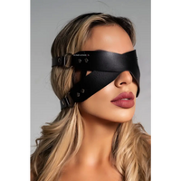 X Mask in Synthetic Leather - Black